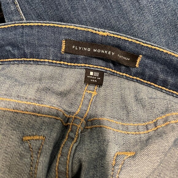 Flying Monkey Platinum Distressed Skinny Jeans MADE IN USA Size 26 (32x28) - Picture 14 of 14